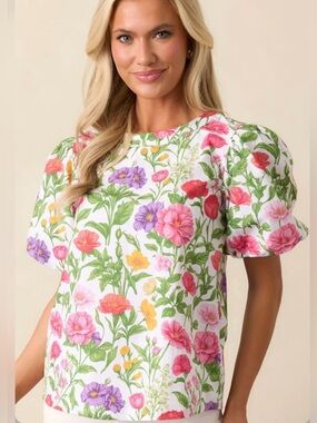 Prosperina Floral 109% Cotton Blouse